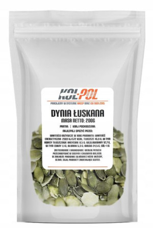 DYNIA ŁUSKANA POLSKA 200g Pestki dyni łuskane
