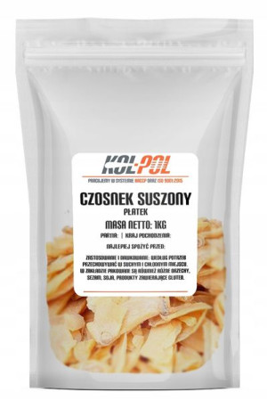 CZOSNEK SUSZONY PŁATKI 1kg Naturalny w płatkach