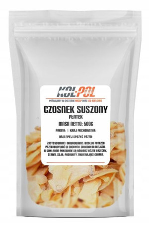 CZOSNEK SUSZONY PŁATKI 500g Naturalny w płatkach