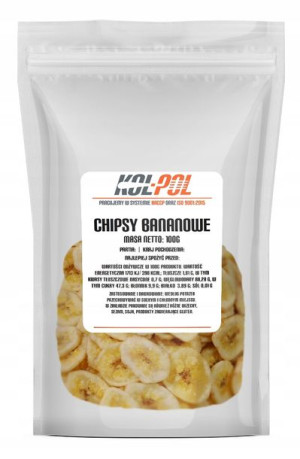 CHIPSY BANANOWE 100g Banany suszone wysoka jakość