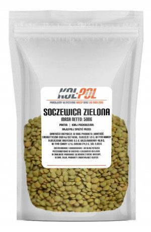 SOCZEWICA ZIELONA 500g Naturalna wysoka jakość