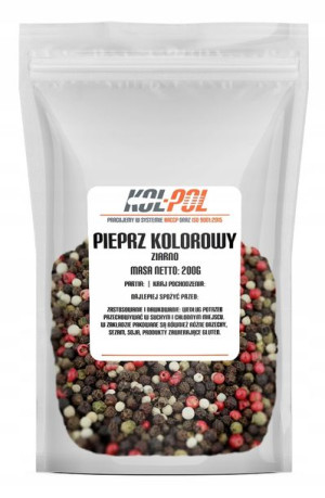 PIEPRZ KOLOROWY 200g Ziarno aromatyczny ziarnisty