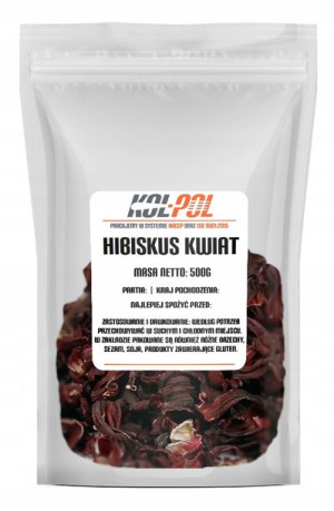 Hibiskus hibiskusa kwiat 500g 0,5kg MALWA SUDAŃSKA