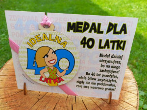 Medal dla kobiety na 40 urodziny. Super prezent !