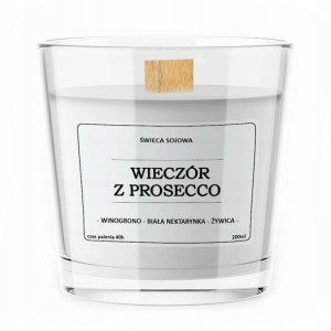 Sojowa Świeca Zapachowa WIECZÓR Z PROSECCO 200ml