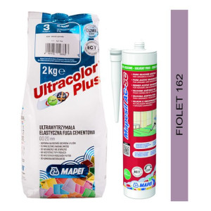 MAPEI fuga ULTRACOLOR PLUS 2kg + silikon MAPESIL AC-SC 162 fiolet
