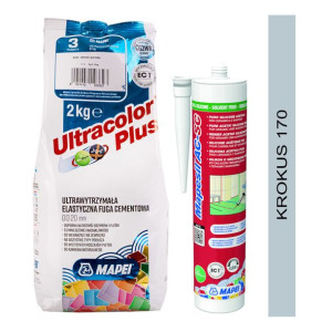 MAPEI fuga ULTRACOLOR PLUS 2kg + silikon MAPESIL AC-SC 170 krokus