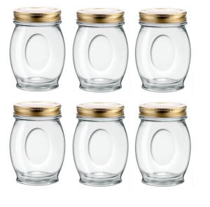 Słoik słoiki 390 ml Gold zestaw 6 szt