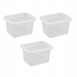 Zestaw 3 pojemników pudełek 9L plastikowych BASIC