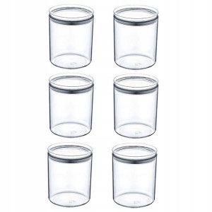 Zestaw 6 pojemników kuchennych CRYSTAL 0.85 L