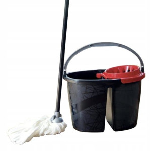 BAMA Zestaw wiadro z wyciskaczem 18 L + mop + kij
