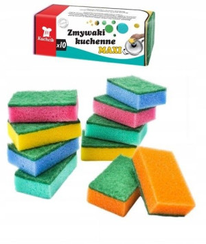 Zmywak kuchenny gąbka myjka MAXI 10 szt