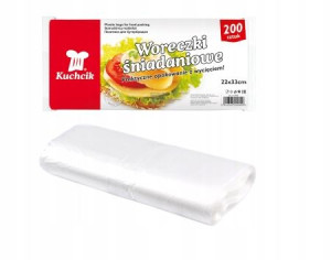 Woreczki torebki foliowe śniadaniowe HDPE 200 szt