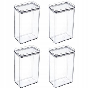 Zestaw 4 pojemników kuchennych CRYSTAL 4 L