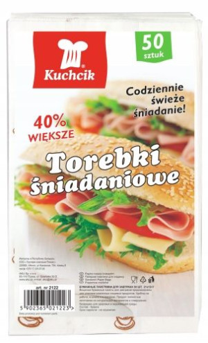 Woreczki torebki śniadaniowe na żywność 50 szt
