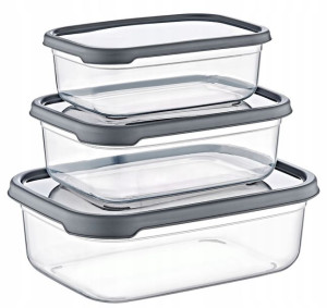 Zestaw 3 pojemników na żywność lunch BPA FREE