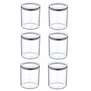 Zestaw 6 pojemników kuchennych CRYSTAL 0.85 L