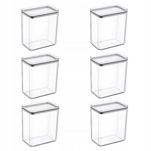 Zestaw 6 pojemników kuchennych CRYSTAL 2.6 L