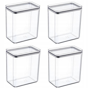 Zestaw 4 pojemników kuchennych CRYSTAL 2.6 L