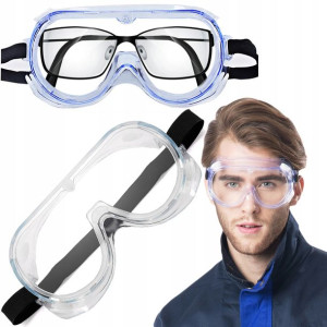Okulary Ochronne Gogle Przeciwodpryskowe Mocne Bhp