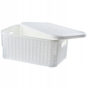 Koszyk Pojemnik Pudełko Z Pokrywką Kosz 6l Kolory