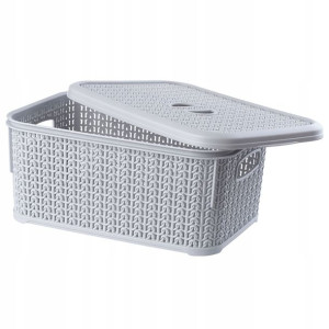 Koszyk Pojemnik Pudełko Z Pokrywką Kosz 6l Kolory