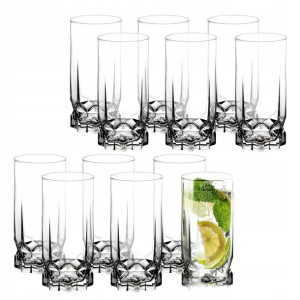 Kadax Szklanki 325ml Do Drinków Wody Zestaw 12szt