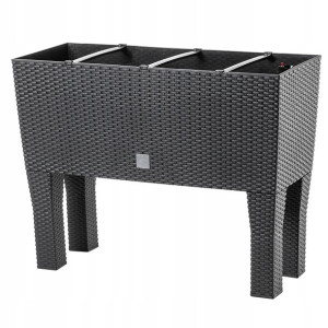Kadax Donica Skrzynka 80cm Wkład Nóżkach Antracyt