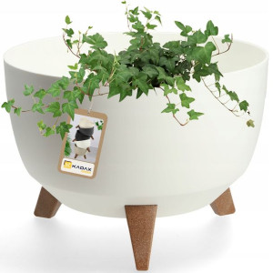 Kadax Doniczka Donica 33cm Wkład Osłonka Biała