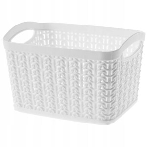 Koszyk Kosz Pojemnik Biały 1,5l Organizer Pudełko