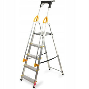 Kadax Drabina Domowa Aluminiowa 5 Stopni + Poręcze