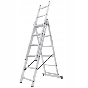 Kadax Drabina Aluminiowa 3x6 Dwustronna Składana