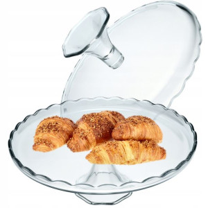 Patera Na Ciasto 32cm Szklana Tort Owoce Ciasta