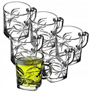 Szklanki 260ml Do Kawy Herbaty Z Uchem Zestaw 6szt
