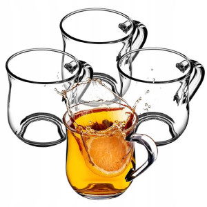 Szklanki Do Kawy Herbaty 320ml Z Uchem Zestaw 4szt