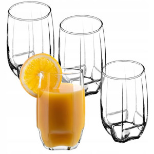 Szklanki Zestaw Szklanek 420ml Napojów Soku 4szt