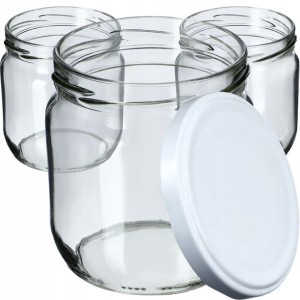 24x Słoik 425ml Słoiki Na Przetwory Zakrętka Fi82