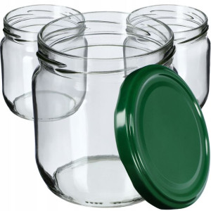 6x Słoik 425ml Słoiki Na Przetwory Zakrętka Fi82