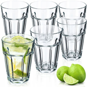 Szklanki 370ml Zestaw 6szt Do Napojów Soku Wysokie