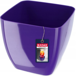 Doniczka Osłonka Kwiaty Kwadratowa Fioletowa 17cm