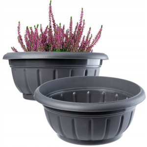 Doniczka Donica Misa Ogrodowa Grafit 23cm 2szt