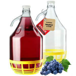 2x Gąsior Balon 5l Butelka Dama Na Wino+zamknięcie