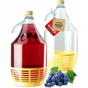 Dama Gąsior 5l Balon W Koszu Na Wino Nakrętka 2szt