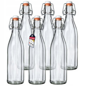 Butelka Szklana Z Korkiem Na Oliwę Sok 1000ml 6szt