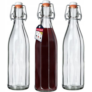 Butelka Szklana Na Nalewkę Sok Korek 0,75l 3szt