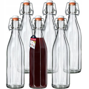 Butelka Szklana Na Nalewkę Sok Korek 0,75l 6szt