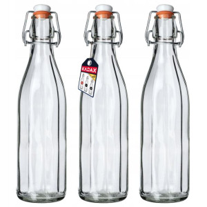 Butelka Szklana Z Korkiem Na Oliwę Sok 1000ml 3szt