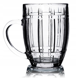 Kufel Do Piwa Szklanka Z Uchem Grube Szkło 520ml