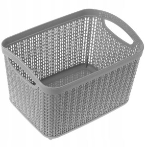 Koszyk Pojemnik Plastikowy Koszyczek Szary 6,6l