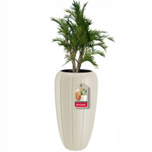 Donica Doniczka Na Kwiaty + Wkład 3d Kremowa 75cm
